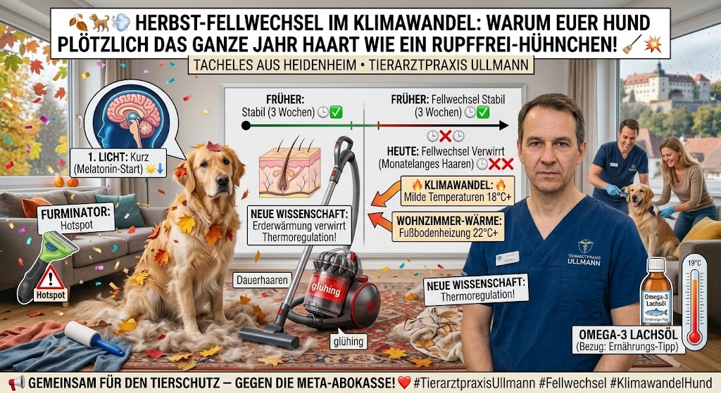 HERBST-FELLWECHSEL IM KLIMAWANDEL: WARUM EUER HUND PLÖTZLICH DAS GANZE JAHR HAART WIE EIN RUPFFREI-HÜHNCHEN!