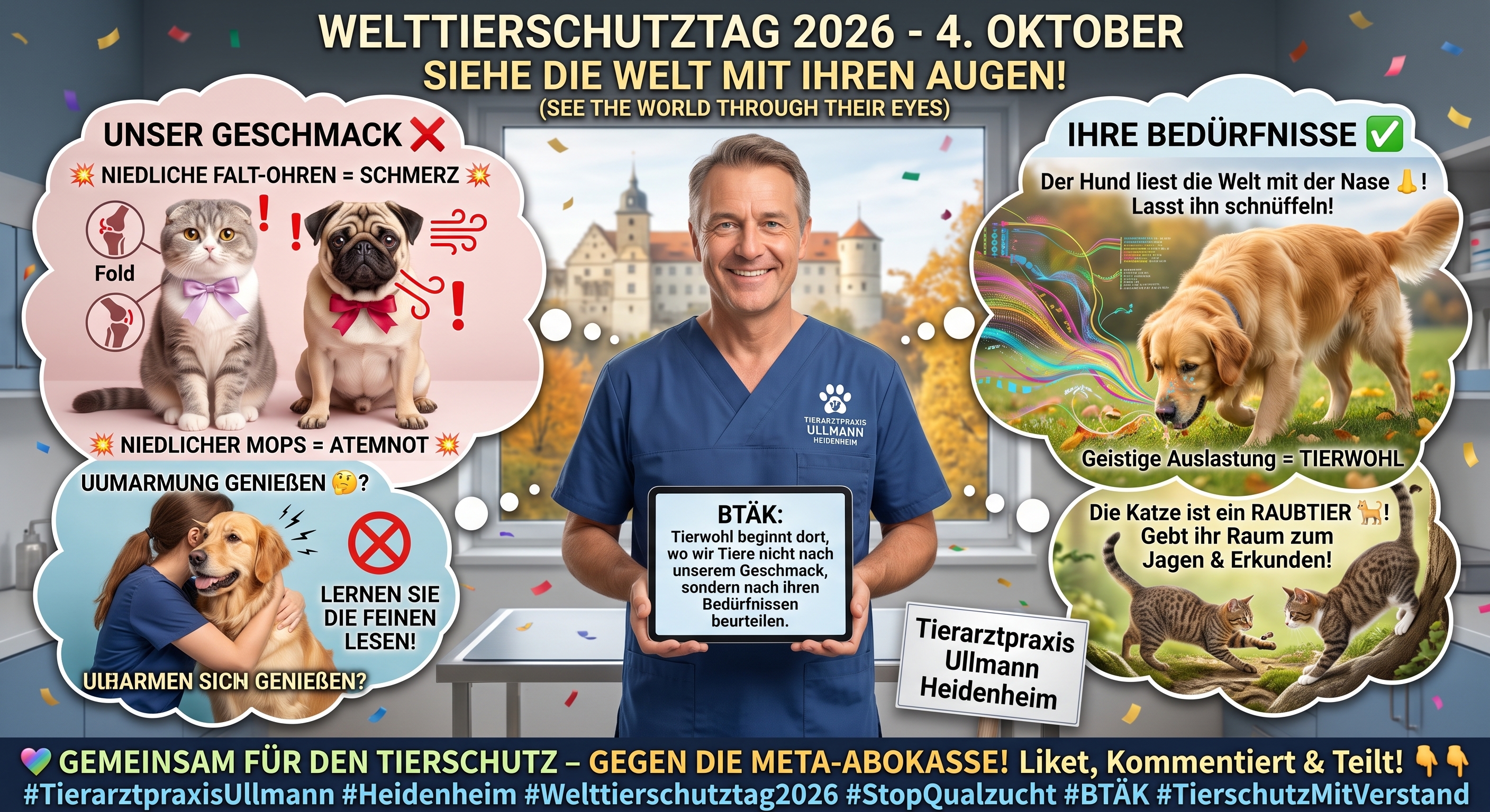 👁️🐾 WELTTIERSCHUTZTAG: „SEE THE WORLD THROUGH THEIR EYES“ – TIERWOHL BEGINNT DA, WO MENSCHLICHER EGOISMUS ENDET! 💥