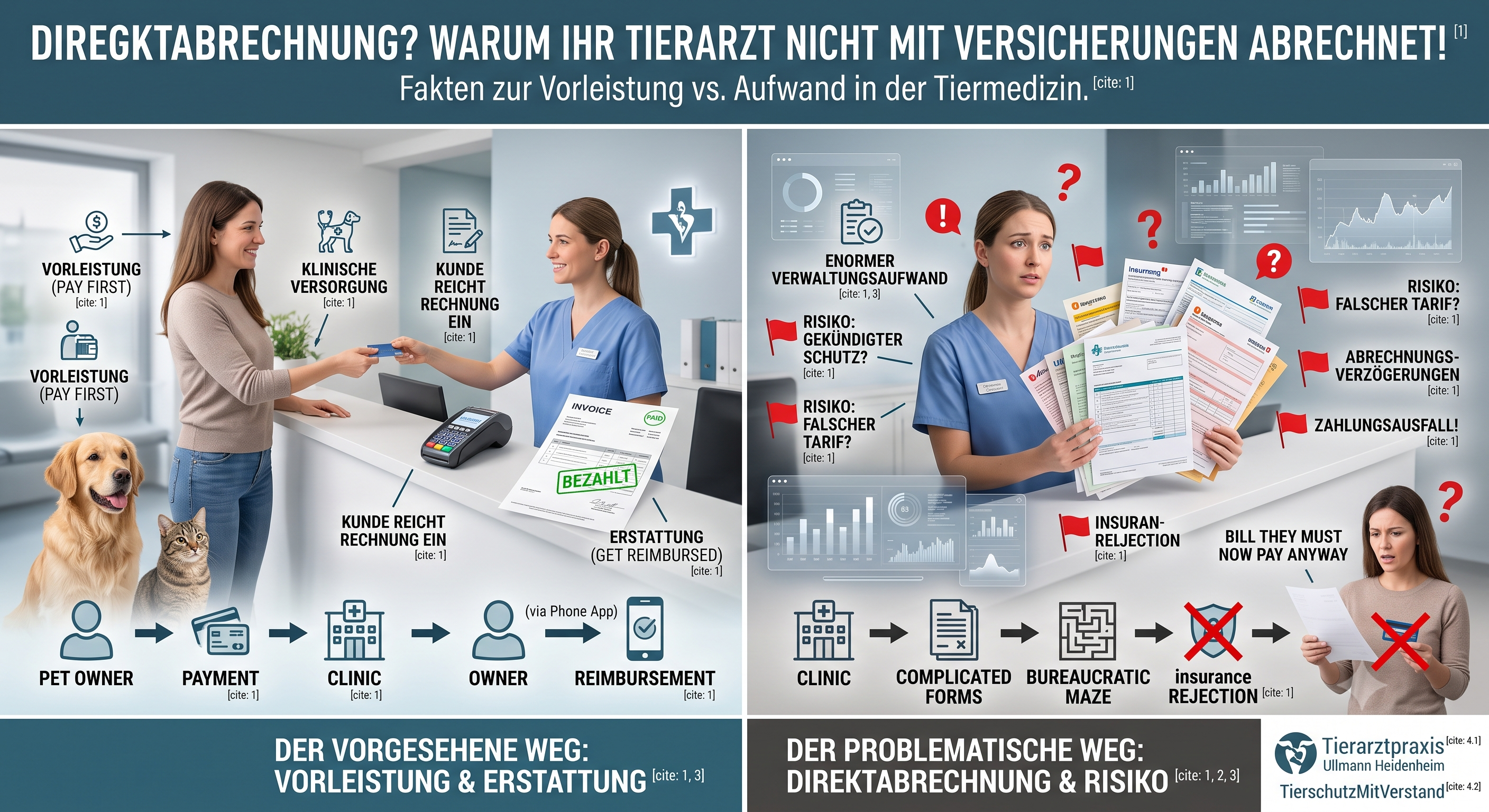 DIREKTABRECHNUNG MIT DER TIERKRANKENVERSICHERUNG? Warum das NICHT die Aufgabe Eures Tierarztes ist! 🩺🐾
